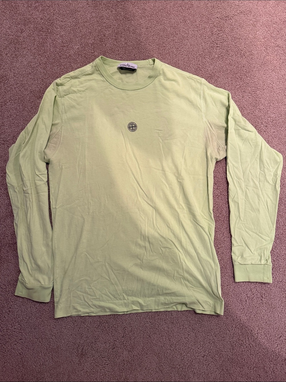 Stone Island Neon Green Long Sleeve T-shirt